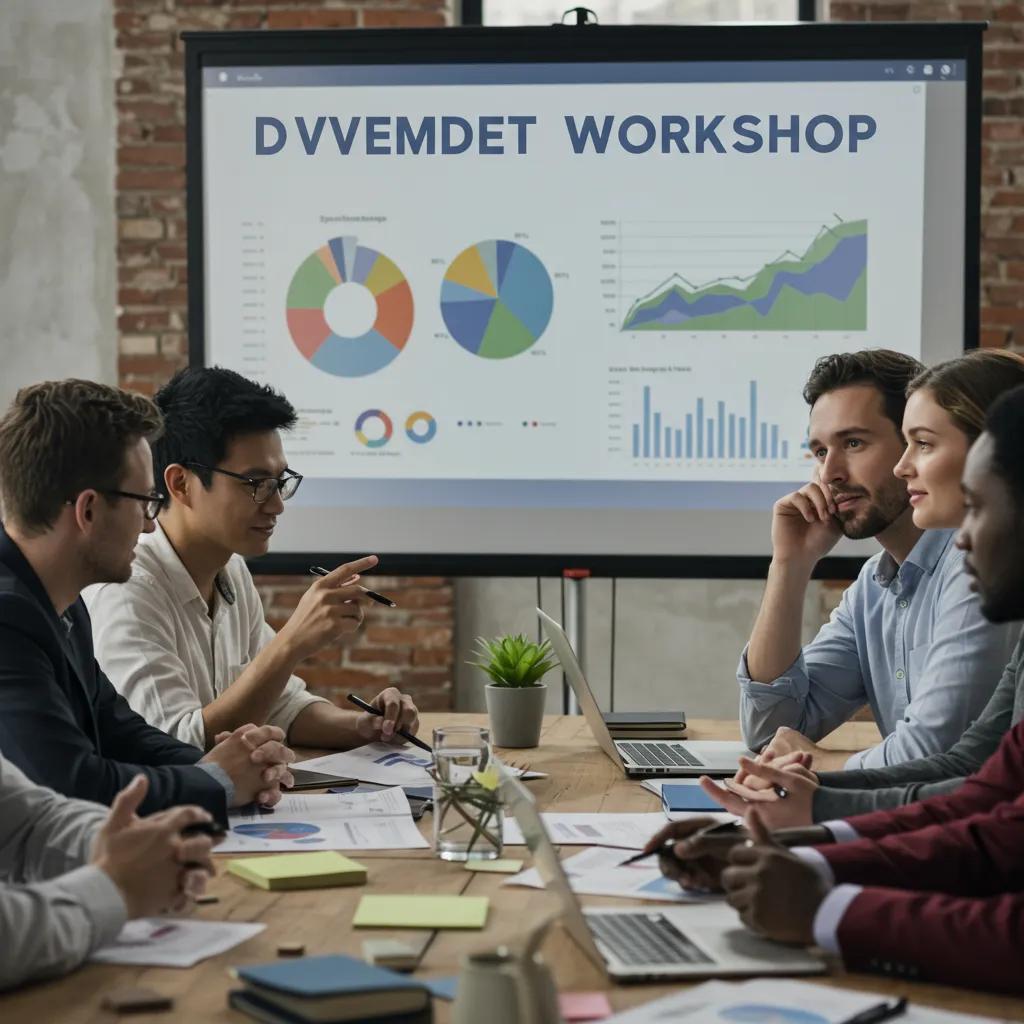Grupo diverso de personas en un taller financiero, discutiendo estrategias para generar dividendos y construir riqueza