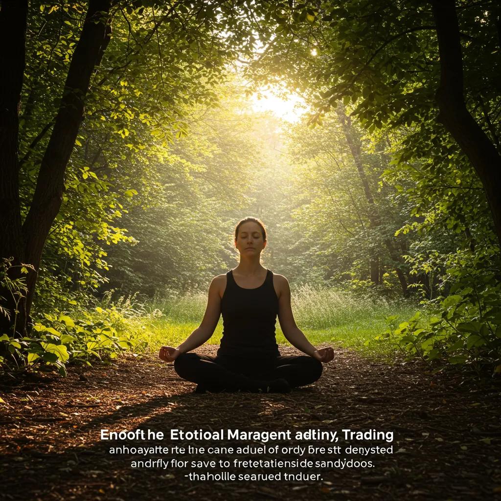 Person meditating in nature, representing emotional management in trading