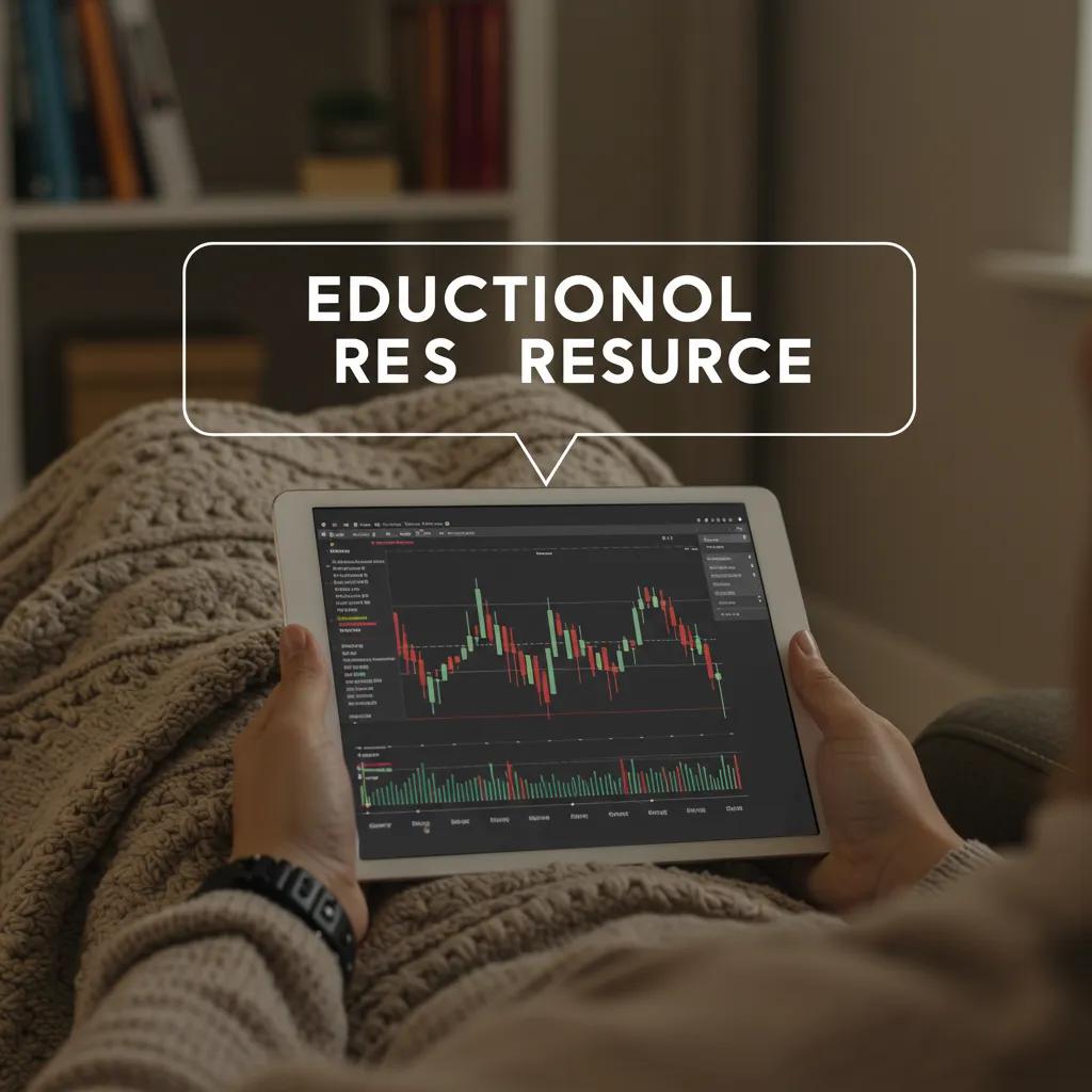 Primer plano de una interfaz de plataforma de trading fácil de usar en una laptop, destacando la simplicidad para principiantes