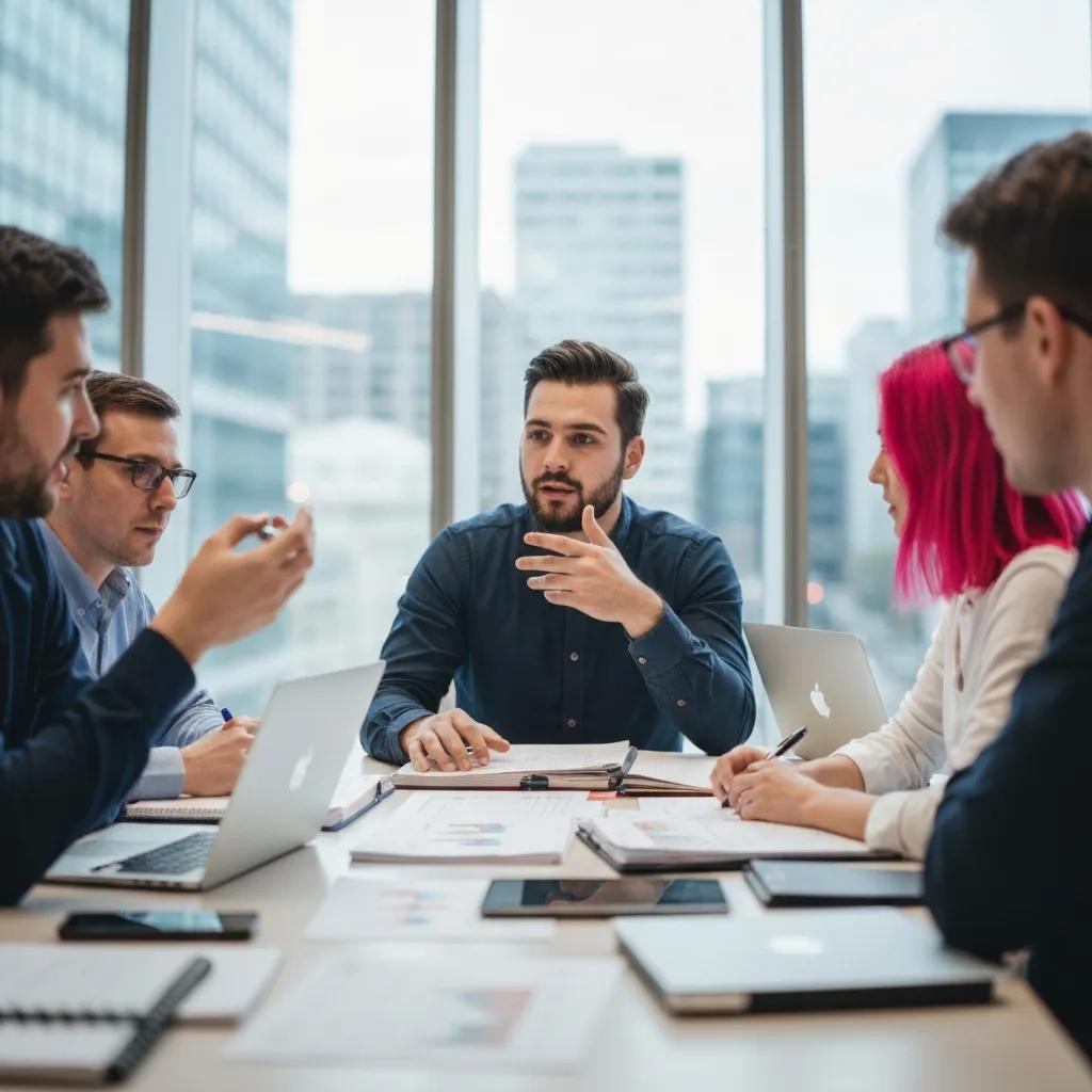 Equipo de traders desarrollando estrategias para operar el VIX y gestionar riesgos